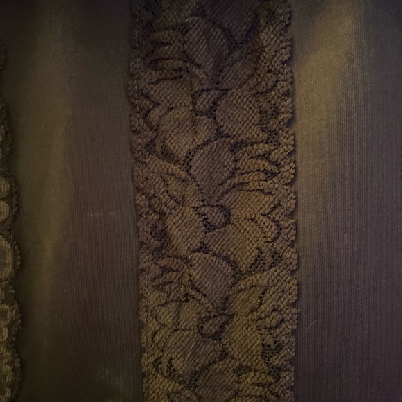 Olive green velvet and lace Cami tank top - Picture 3 of 5